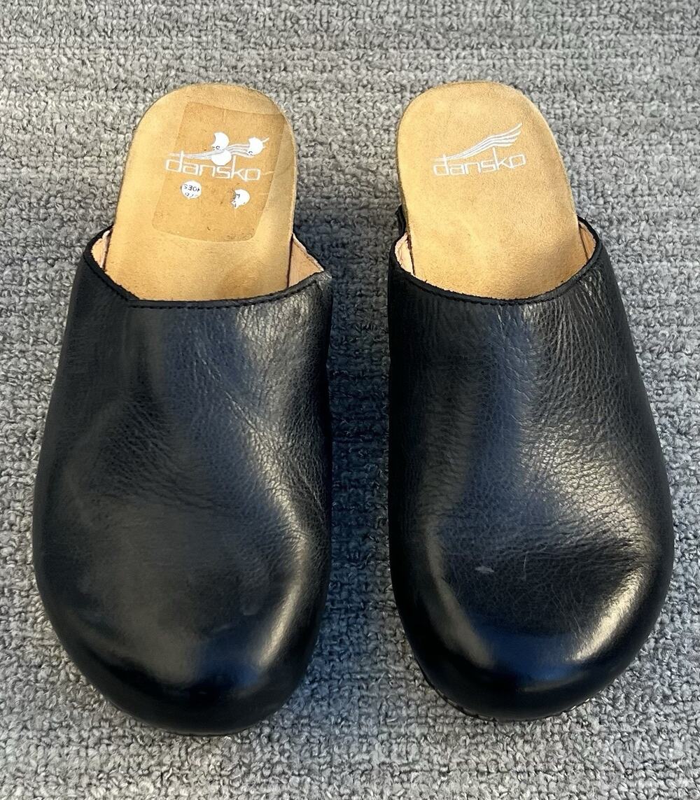DANSKO Talulah Clog - Black Milled Burnished Mule Women’s Size 6.5-7 US